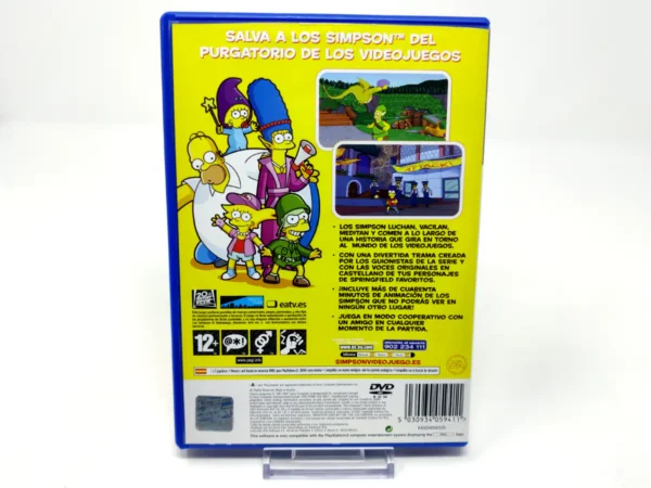 Parte trasera de Los Simpson: El Videojuego (ESP) (Rebajado) para PlayStation 2, edición PAL España