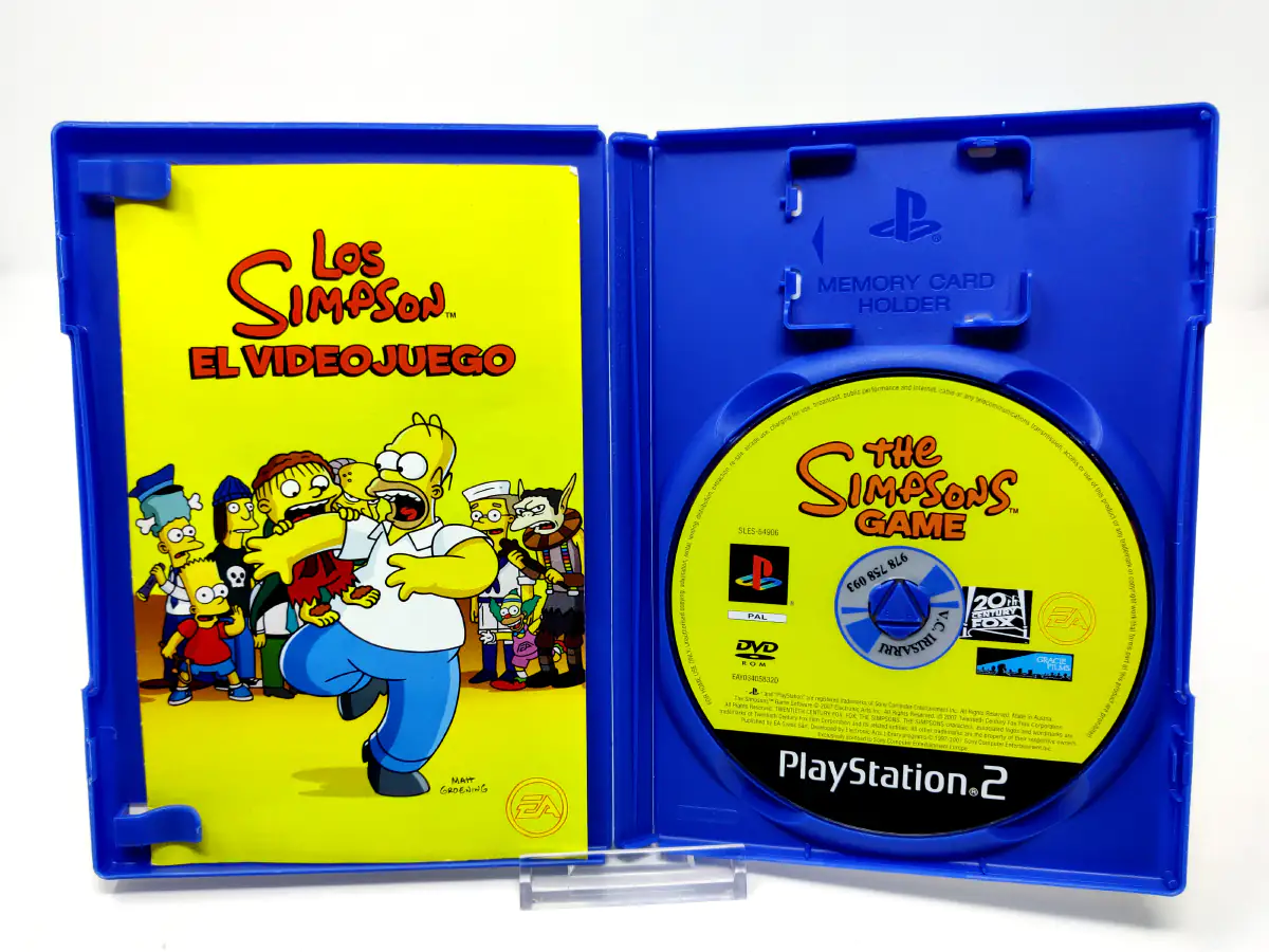 Interior del juego Los Simpson: El Videojuego (ESP) (Rebajado) para PlayStation 2 con disco y manual