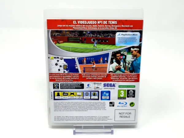 Parte trasera de Virtua Tennis 4 (ESP) (v2) para PlayStation 3, edición PAL España