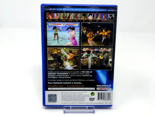 Parte trasera de Tekken 4 (ESP) para PlayStation 2, edición PAL España