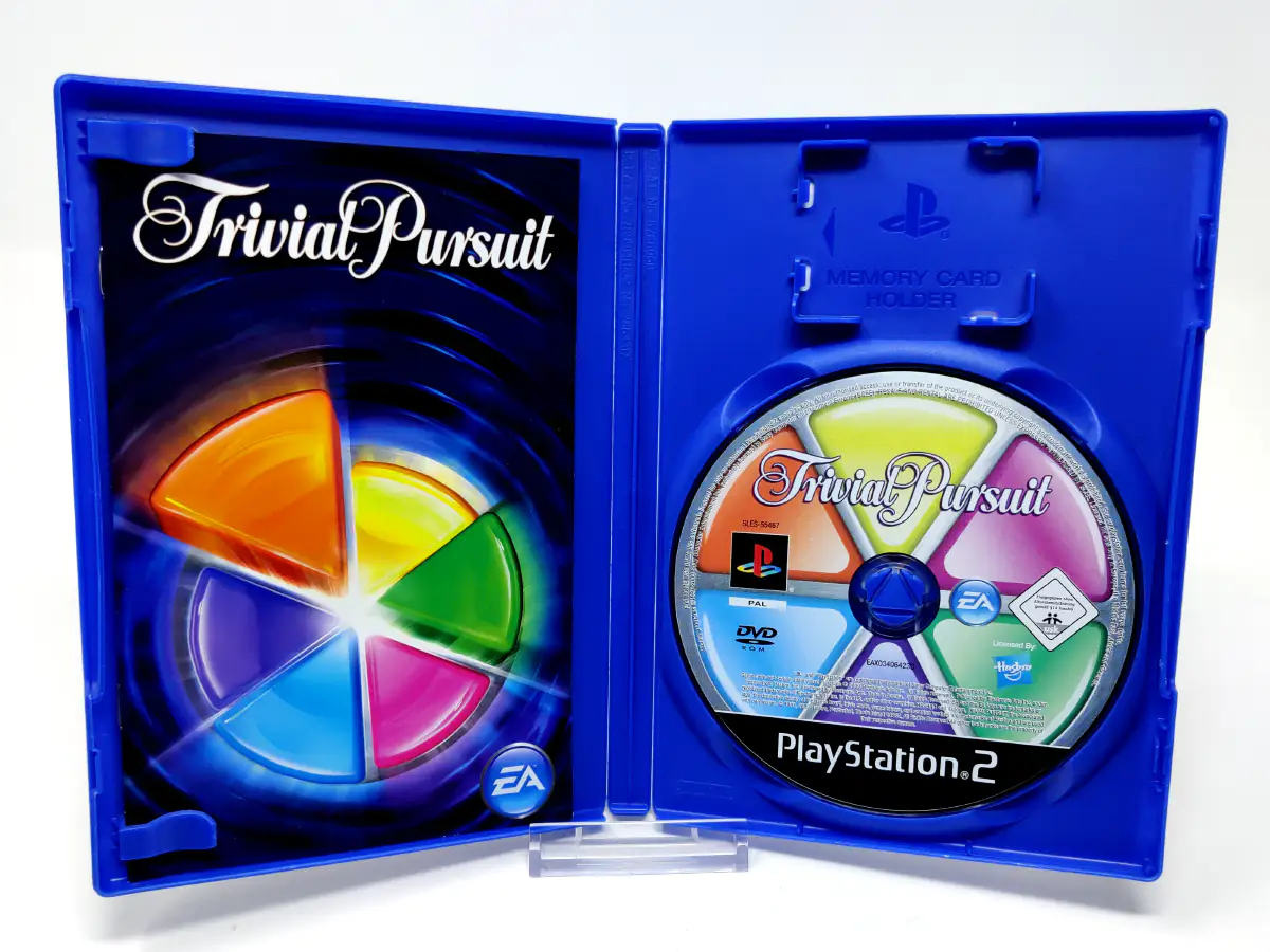 Interior del juego Trivial Pursuit (ESP) para PlayStation 2 con disco y manual