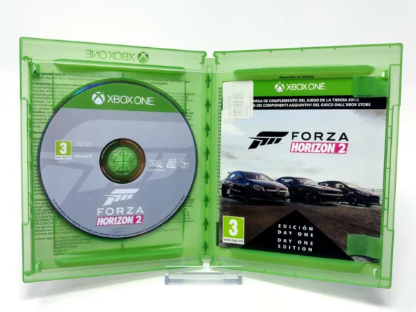 Interior del juego Forza Horizon 2 (ESP) para XBOX One / Series X/S con disco y manual