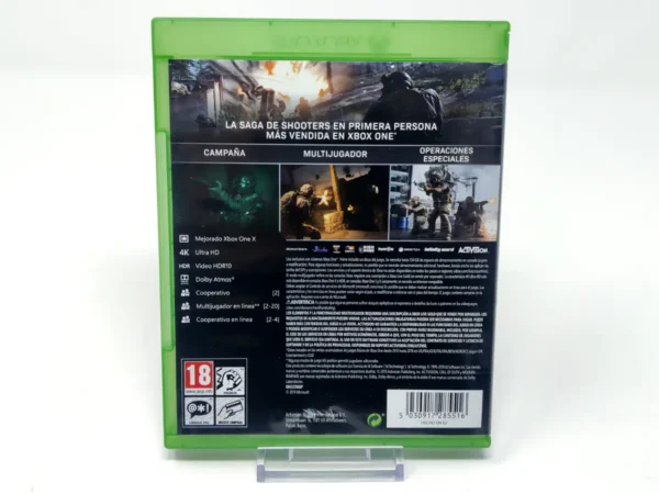 Parte trasera de Call of Duty: Modern Warfare (ESP) para XBOX One / Series X/S, edición PAL España