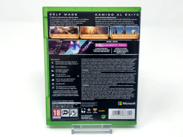 Parte trasera de Saints Row (Day One Edition) (ESP) para XBOX One / Series X/S, edición PAL España