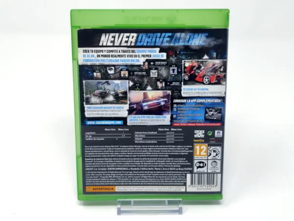 Parte trasera de The Crew (ESP) para XBOX One / Series X/S, edición PAL España