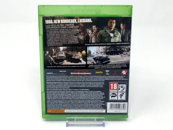 Parte trasera de Mafia III (ESP) para XBOX One / Series X/S, edición PAL España