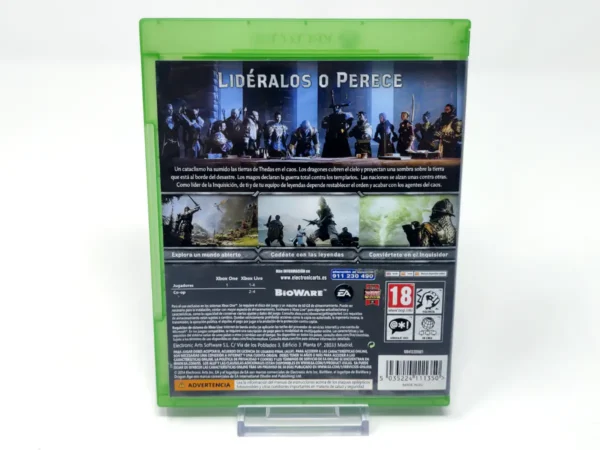 Parte trasera de Dragon Age: Inquisition (ESP) para XBOX One / Series X/S, edición PAL España