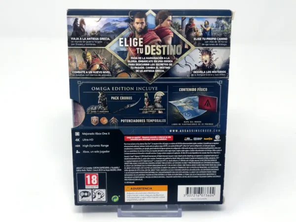 Parte trasera de Assassin's Creed Odyssey (Omega Edition) (ESP) para XBOX One / Series X/S, edición PAL España
