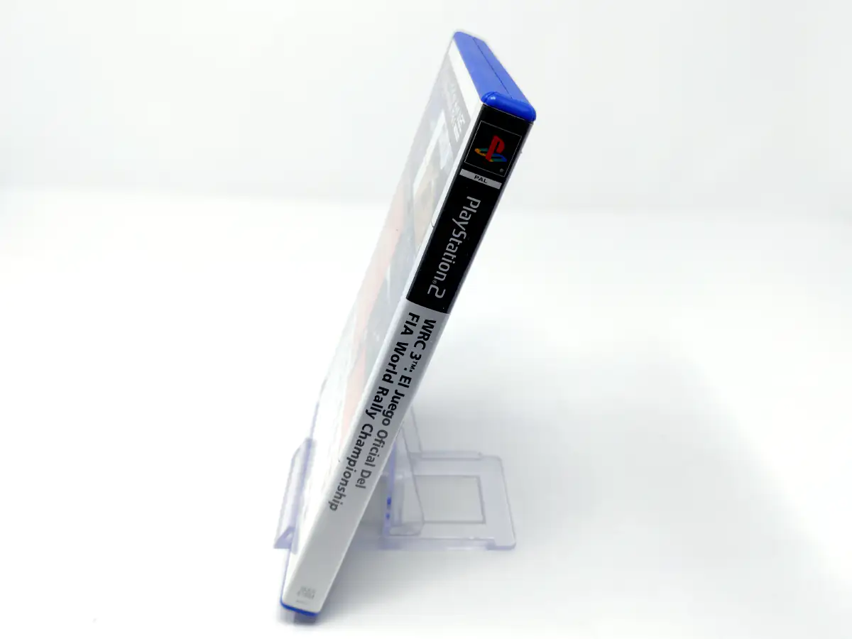 Lateral de la caja de WRC 3: El Juego Oficial del FIA World Rally Championship (ESP) para PlayStation 2