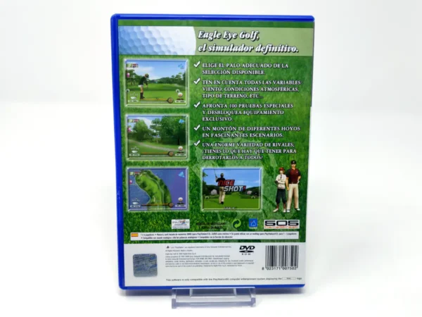 Parte trasera de Eagle Eye Golf (ESP) para PlayStation 2, edición PAL España