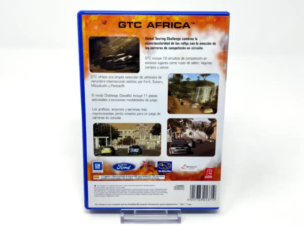 Parte trasera de GTC: Africa (ESP) para PlayStation 2, edición PAL España