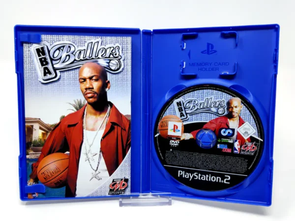 Interior del juego NBA Ballers (ESP) para PlayStation 2 con disco y manual