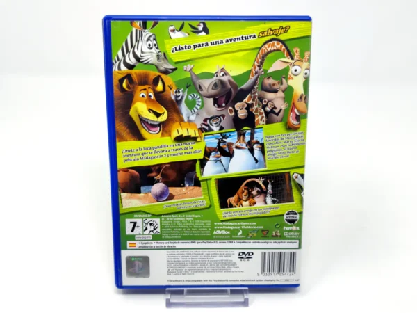 Parte trasera de Madagascar 2 (ESP) para PlayStation 2, edición PAL España