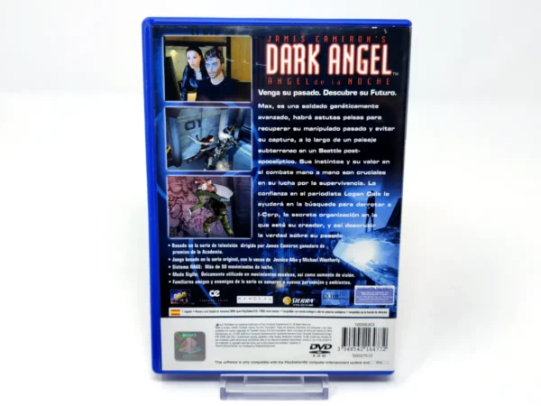 Parte trasera de James Cameron's Dark Angel (ESP) para PlayStation 2, edición PAL España