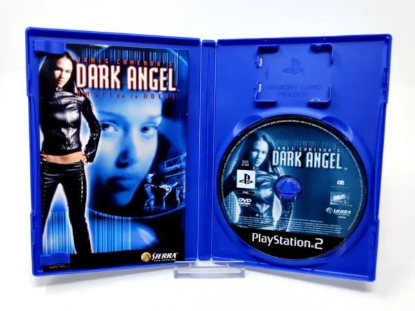 Interior del juego James Cameron's Dark Angel (ESP) para PlayStation 2 con disco y manual