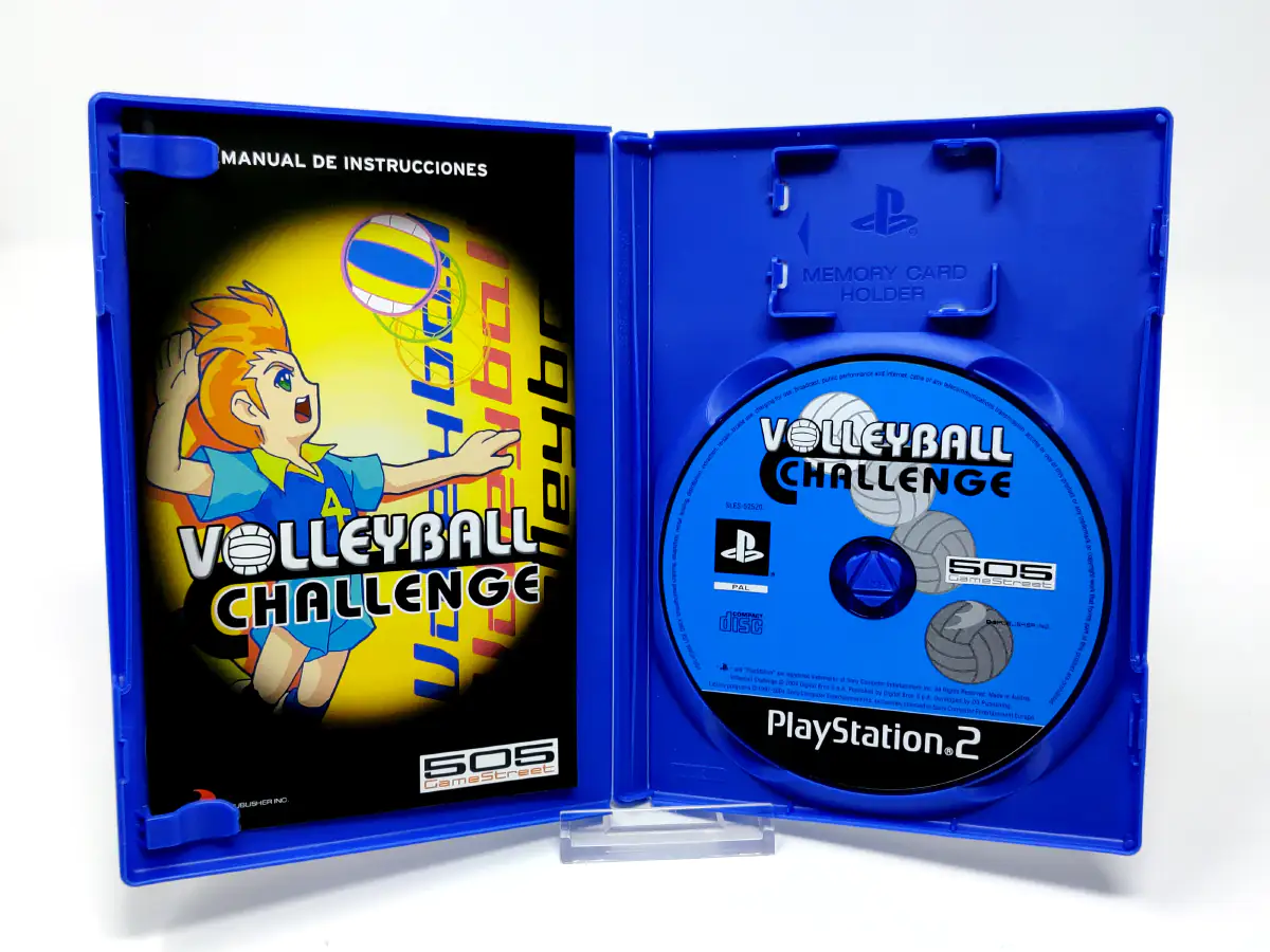 Interior del juego Volleyball Challenge (ESP) para PlayStation 2 con disco y manual