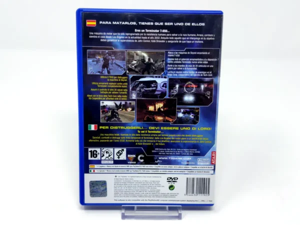 Parte trasera de Terminator 3: The Redemption (ESP) para PlayStation 2, edición PAL España