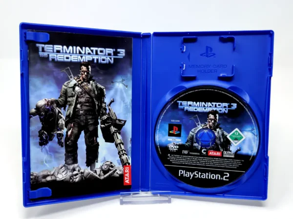 Interior del juego Terminator 3: The Redemption (ESP) para PlayStation 2 con disco y manual
