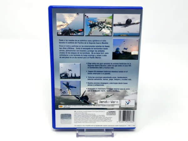 Parte trasera de Pacific Warriors II: Dogfight (ESP) para PlayStation 2, edición PAL España