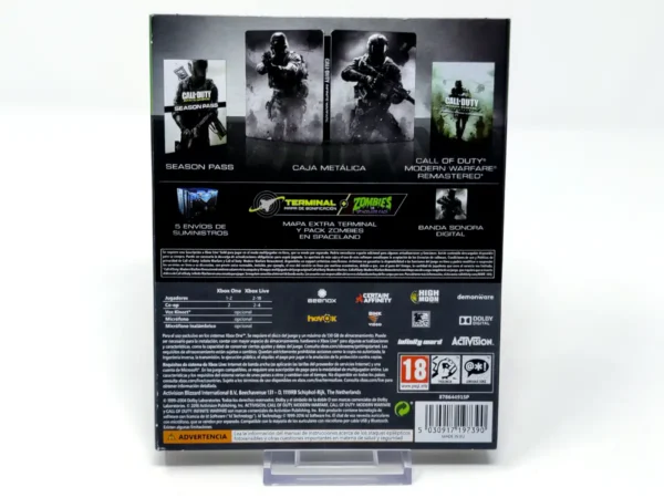 Parte trasera de Call of Duty: Infinite Warfare (Legacy Pro Edition) (ESP) para XBOX One / Series X/S, edición PAL España