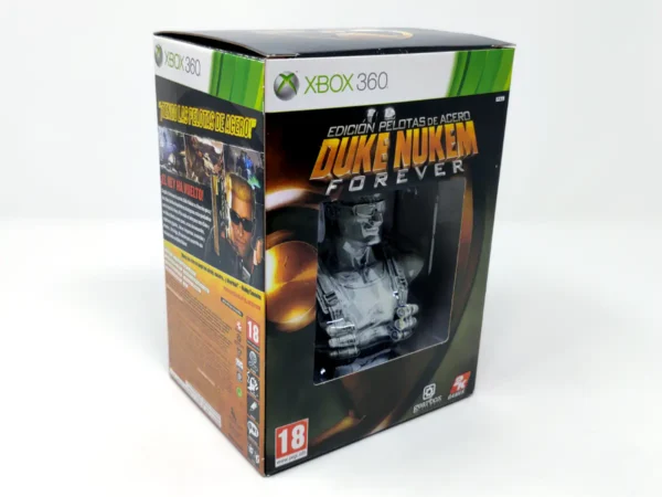 Parte trasera de Duke Nukem Forever (Edición Pelotas de Acero) (ESP) para XBOX 360, edición PAL España