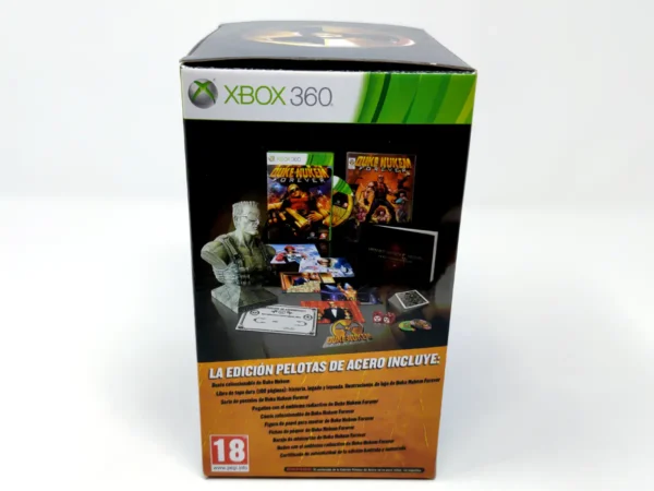 Interior del juego Duke Nukem Forever (Edición Pelotas de Acero) (ESP) para XBOX 360 con disco y manual