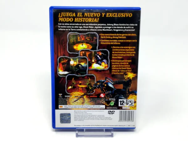Parte trasera de Ghost Rider (ESP) para PlayStation 2, edición PAL España