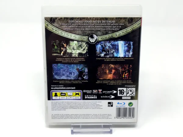 Parte trasera de Tomb Raider: Underworld (ESP) para PlayStation 3, edición PAL España