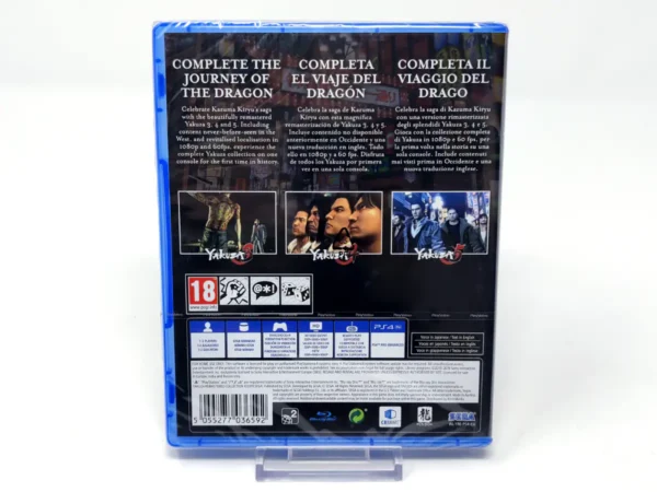 Parte trasera de Yakuza Remastered Collection (ESP) (Precintado) para PlayStation 4, edición PAL España