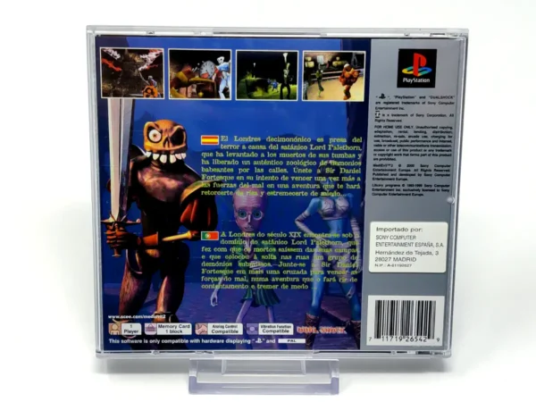 Parte trasera de MediEvil 2 (ESP) (Platinum) para PlayStation, edición PAL España