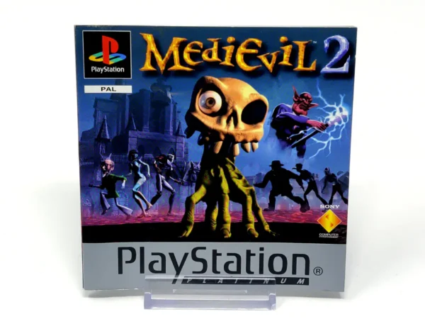 Lateral de la caja de MediEvil 2 (ESP) (Platinum) para PlayStation