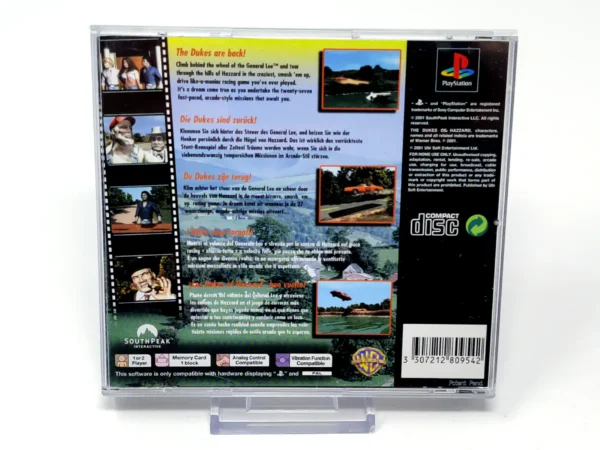 Parte trasera de The Dukes of Hazzard: Racing for Home (ESP) (UE) para PlayStation, edición PAL España