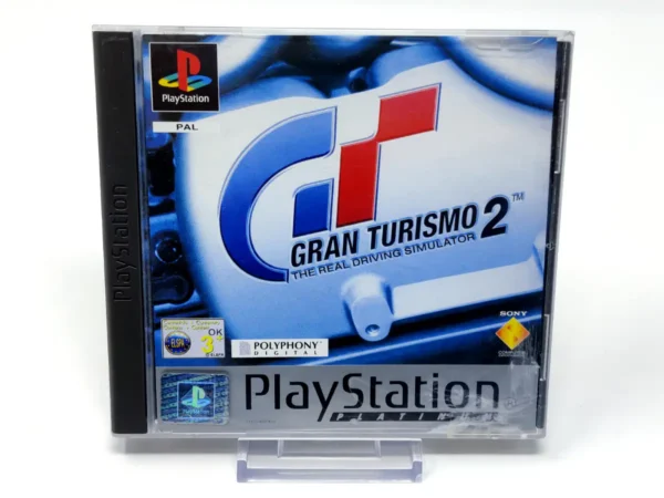 Portada de Gran Turismo 2 (ESP) (Platinum) para PlayStation, edición PAL España, de segunda mano