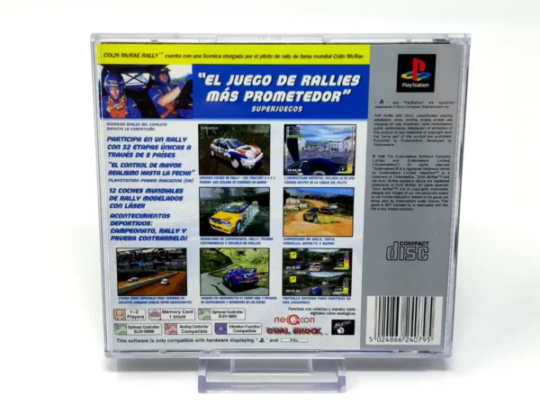 Parte trasera de Colin McRae Rally (ESP) (Platinum) para PlayStation, edición PAL España