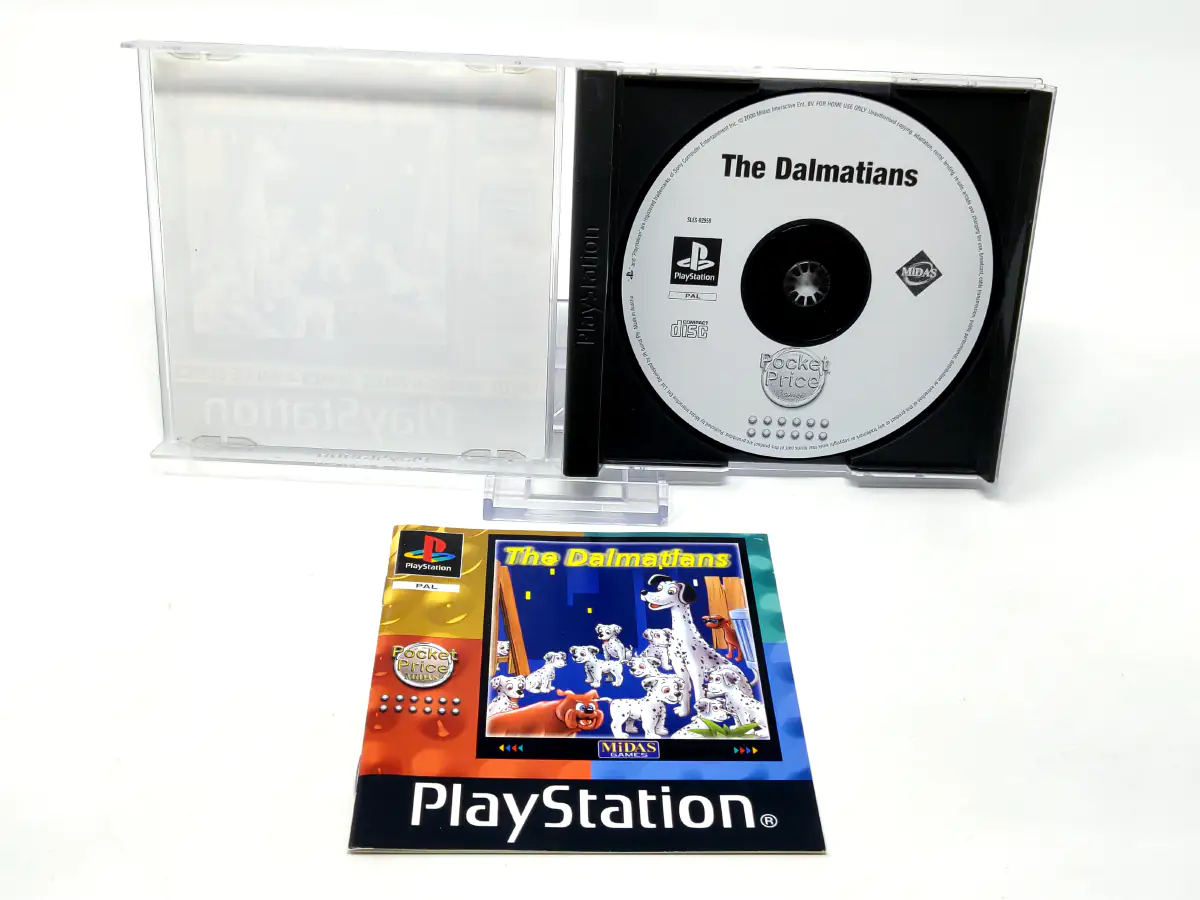 Interior del juego The Dalmatians (FRA) (Value Series) para PlayStation con disco y manual