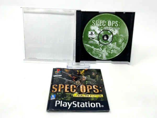 Interior del juego Spec Ops: Stealth Patrol (ESP) para PlayStation con disco y manual