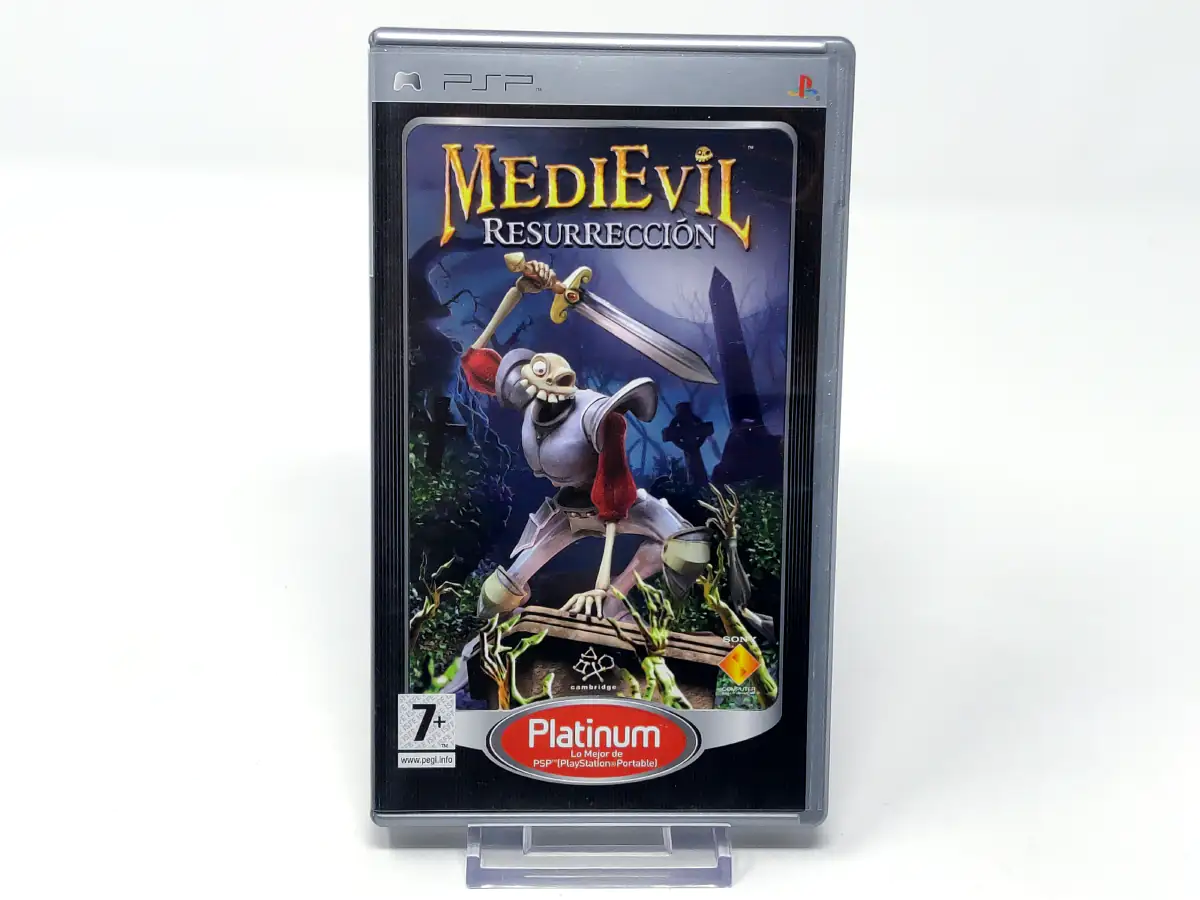 Portada de MediEvil: Resurrection (ESP) (Platinum) para PSP, edición PAL España, de segunda mano