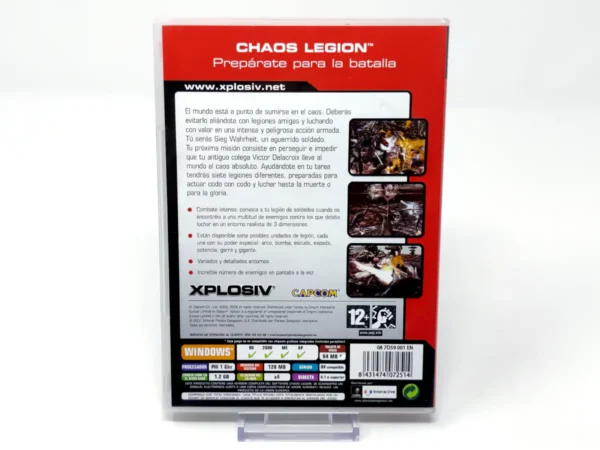 Parte trasera de Chaos Legion (ESP) (Xplosiv) para PC, edición PAL España