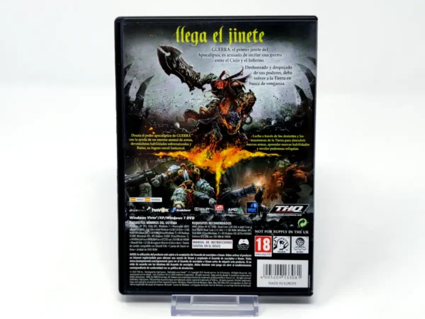 Parte trasera de Darksiders (ESP) para PC, edición PAL España