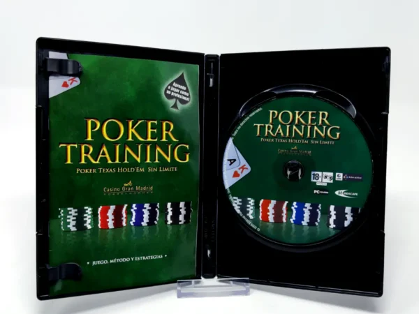 Interior del juego Poker Training (ESP) para PC con disco y manual