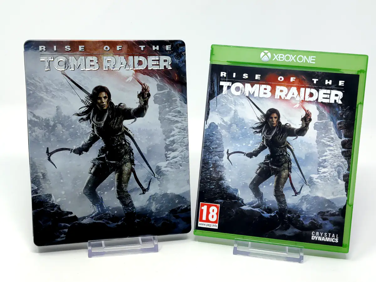 Portada de Rise of the Tomb Raider (Steelbook) (UK) para XBOX One / Series X/S, edición PAL EUR, de segunda mano