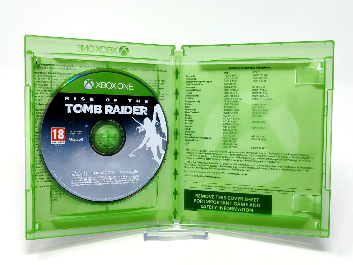 Lateral de la caja de Rise of the Tomb Raider (Steelbook) (UK) para XBOX One / Series X/S