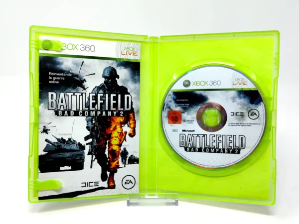 Interior del juego Battlefield: Bad Company 2 (Edición Limitada) (ESP) para XBOX 360 con disco y manual