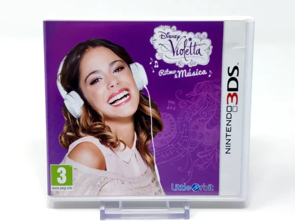 Portada de Disney Violetta: Ritmo & Música (ESP) para Nintendo 3DS, edición PAL España, de segunda mano