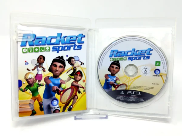 Interior del juego Racket Sports (ESP) para PlayStation 3 con disco y manual