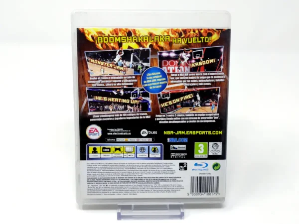 Parte trasera de NBA Jam (ESP) para PlayStation 3, edición PAL España