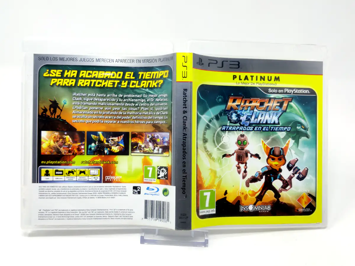 Ratchet & Clank: Atrapados en el Tiempo (ESP) (Platinum) (Carátula) para PlayStation 3, edición PAL España, de segunda mano
