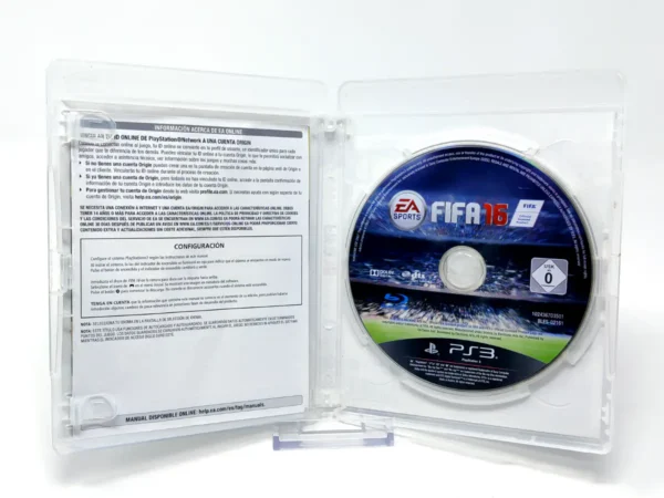 Interior del juego FIFA 16 (ESP) (Rebajado) para PlayStation 3 con disco y manual