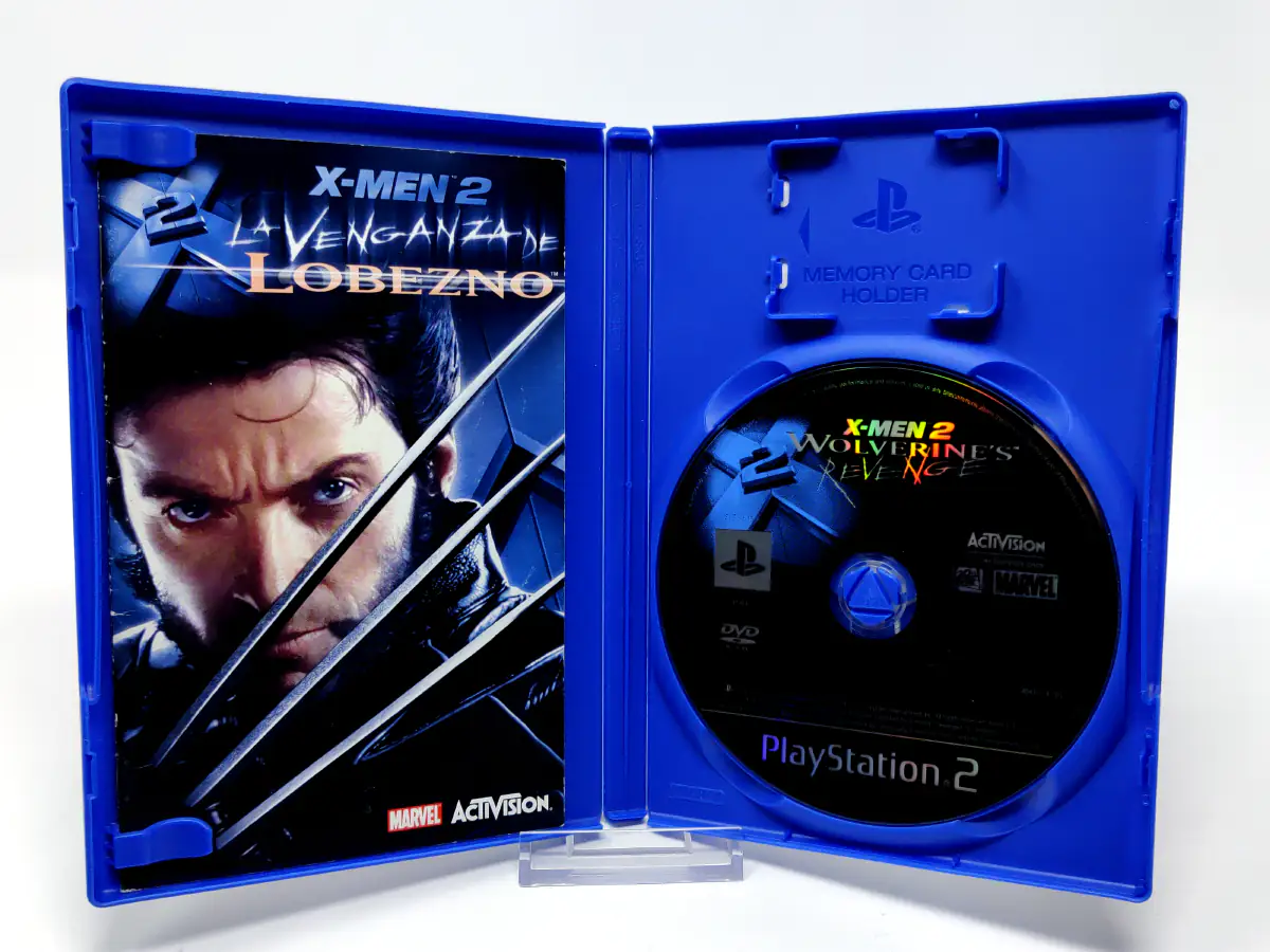 Interior del juego X-Men 2: La Venganza de Lobezno (ESP) (Rebajado) para PlayStation 2 con disco y manual