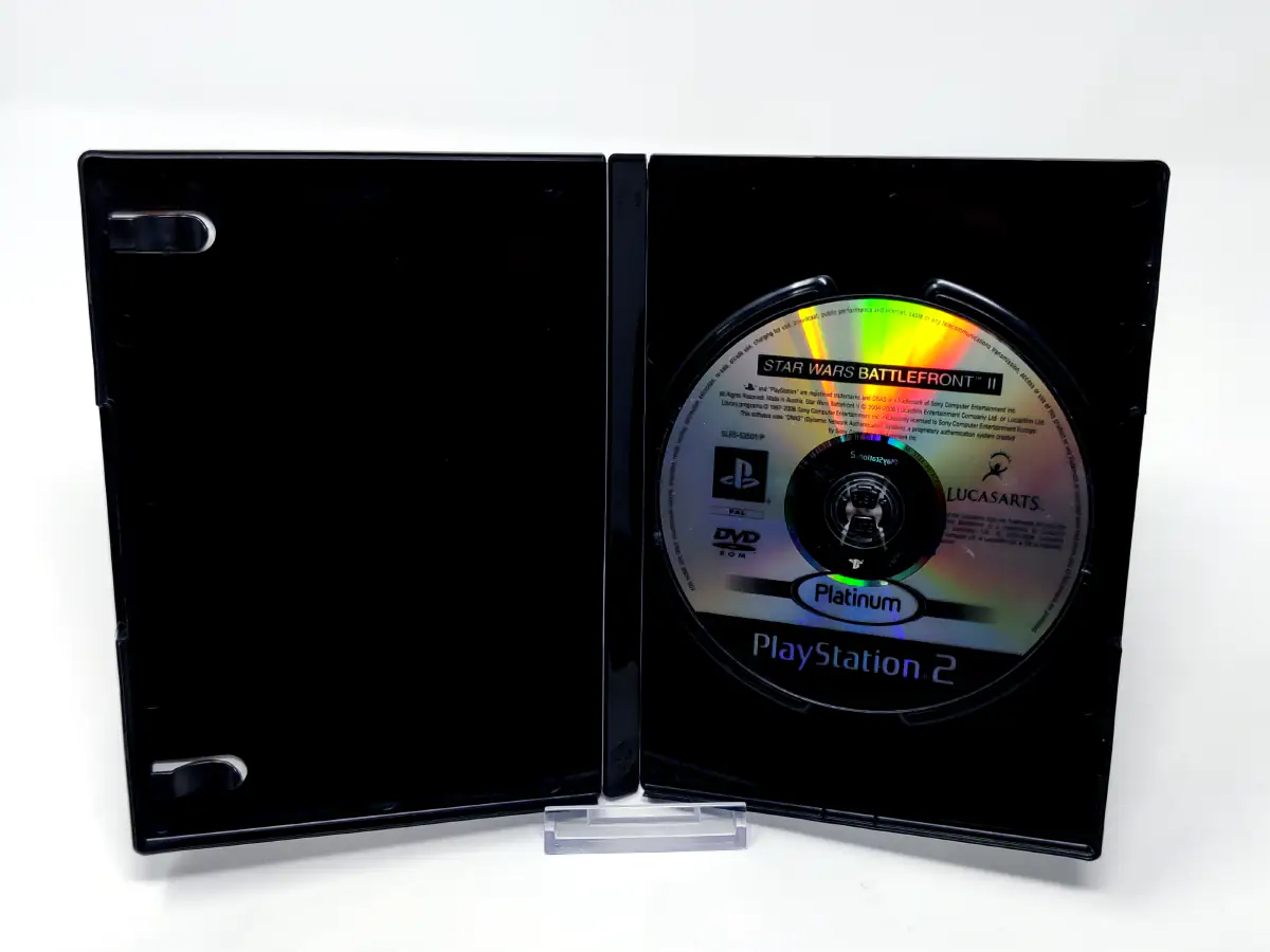 Interior del juego Star Wars: Battlefront II (ESP) (Platinum) (Rebajado) para PlayStation 2 con disco y manual